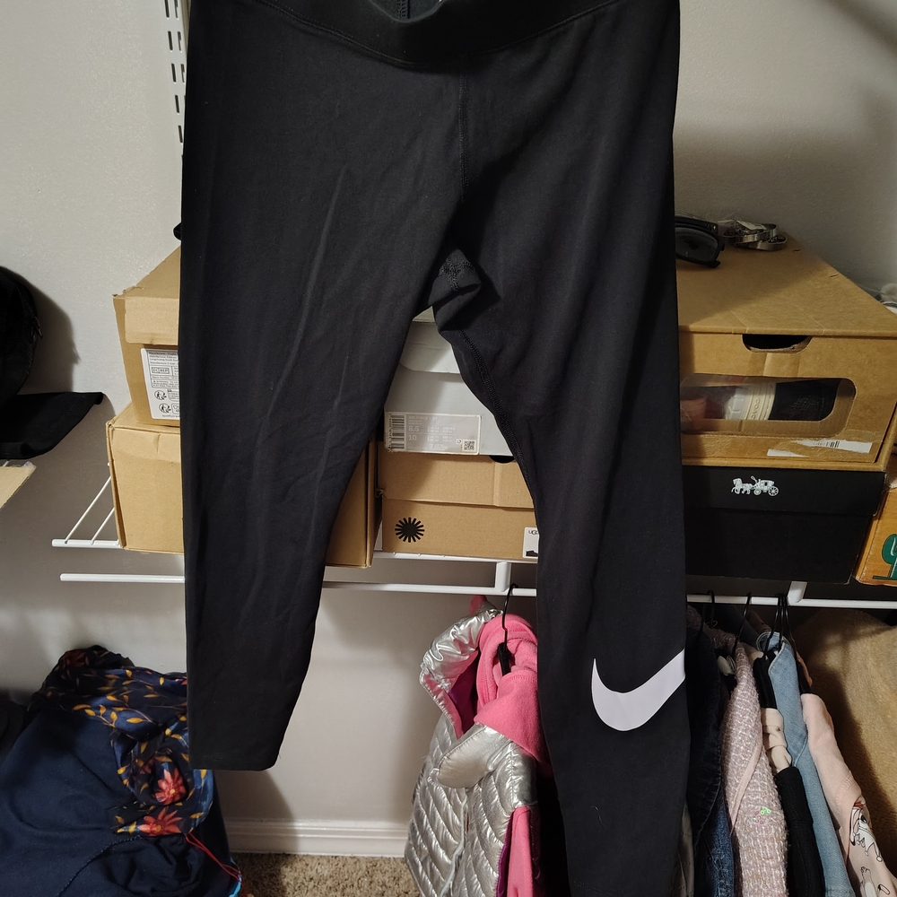 Jordan Black Leggings with White Logo